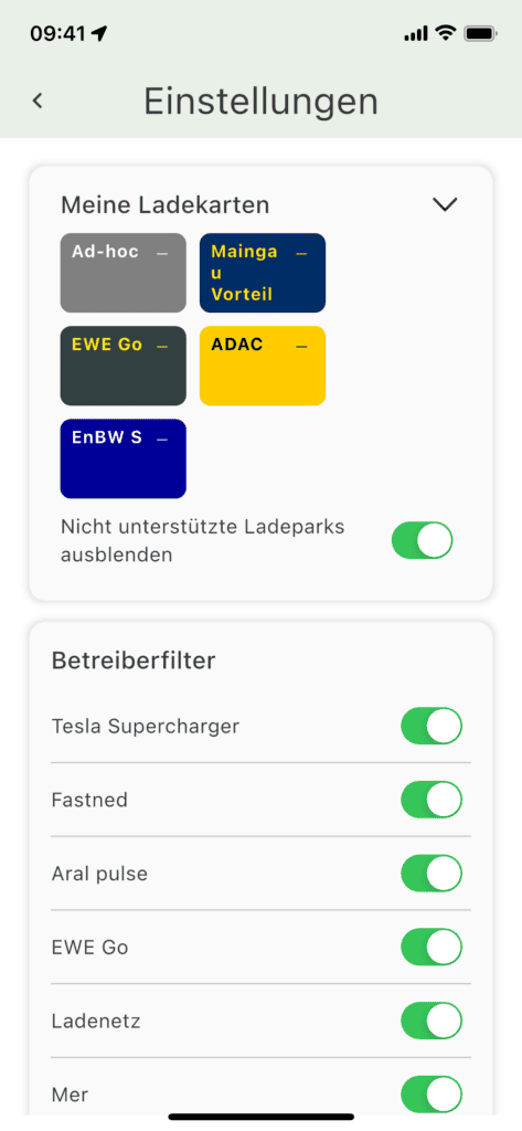 ChargingTime Ladekarten 